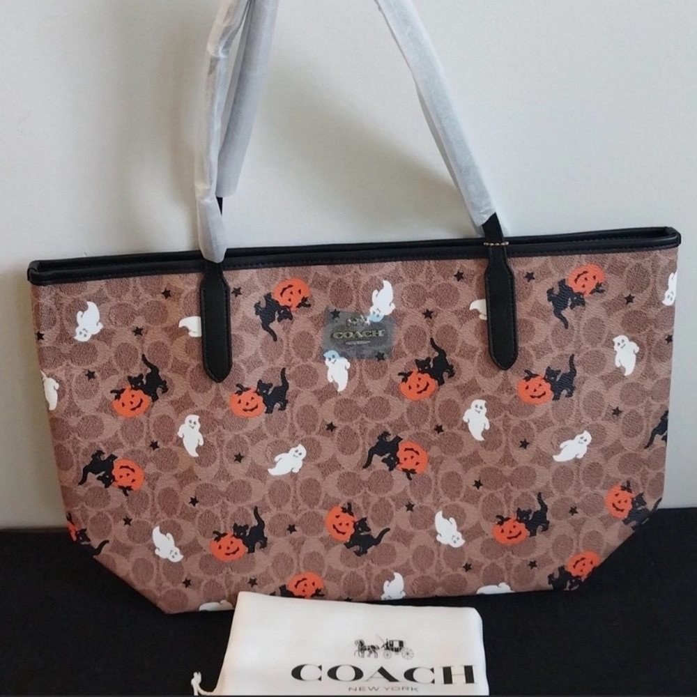 Coach Brown Halloween Tote Bag